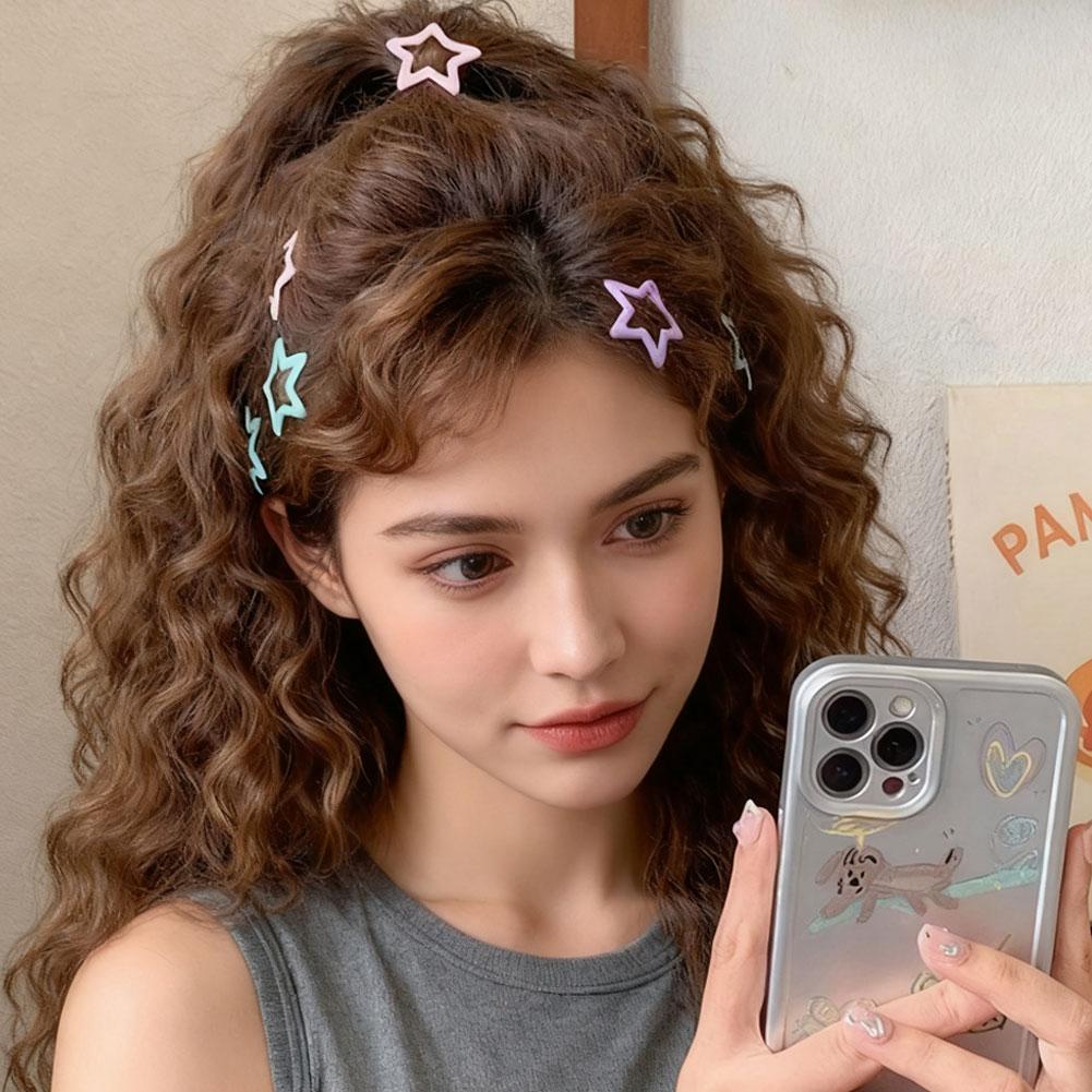 10Pcs 3cm Children Cute Colorful Star Shape BB Hair Clips Kids Headwear Girls Lovely Hairpins DIY Hair Accessories