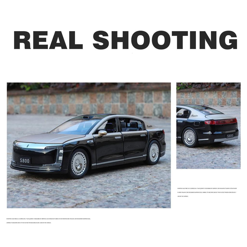 1/32 MAEXTRO S800 Alloy Luxy Model Diecast Metal New Energy Car Vehicles Car Model High Simulation Sound and Light Kids Toy Gift