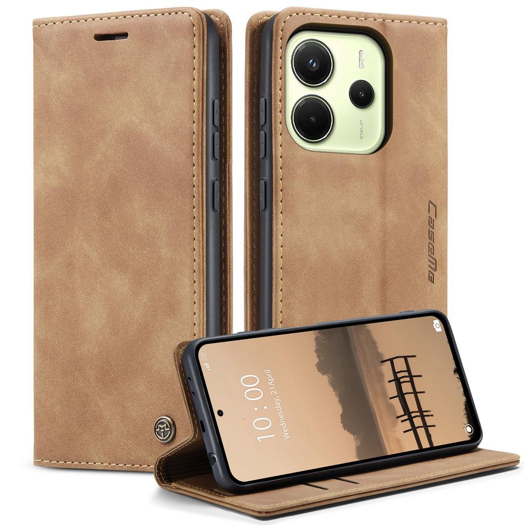 Pro Xiaomi Redmi Note 14 4G (164,84 mm) Peněženkové pouzdro CASEME řady 013 PU kůže kryt na telefon stojánek
