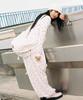 RONRON Betty Boop Pattern Sweat Jogger Pants White