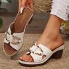Fashion Women Summer Lightweight Hollow Sandals High Heels New Dress Chunky Open Toe Sandals Female 2025 Casual Slingback Women Shoes