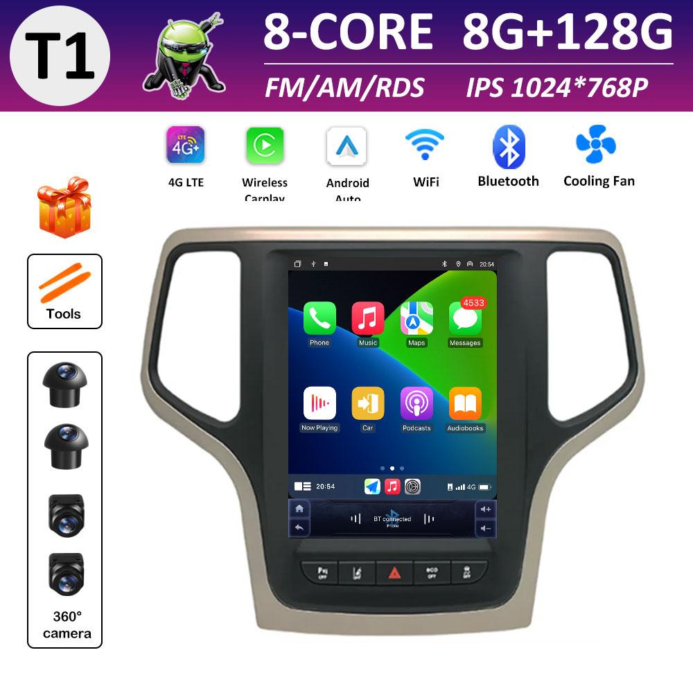 For Jeep Grand Cherokee 2014 2015 2016 2017 Wireless Carplay Android Smart System IPS Touch Screen GPS Navigation DSP Stereo BT