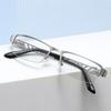 Anti Blue Light Multifocal Photochromic Presbyopia Eyeglasses Trendy Business Durable Metal Metal Eyewear Ultra Light Half Spectacle Frame Frame