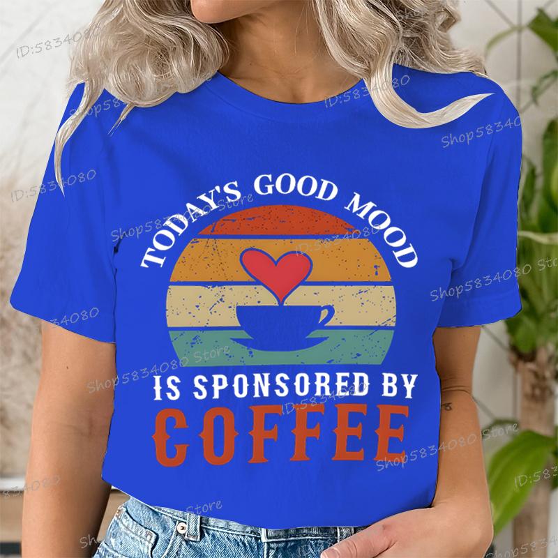 Unisexs Love Coffee Graphic Tee Coffee Lover Retro Vintage T Shirts Casual Crew Neck Short Sleeve Tshirt Trendy Unisex Clothing