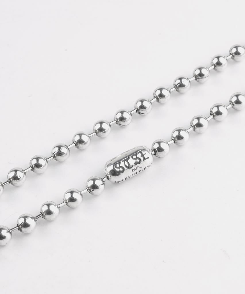 Sheen666 Ball Chain Silver Necklace 5Mm