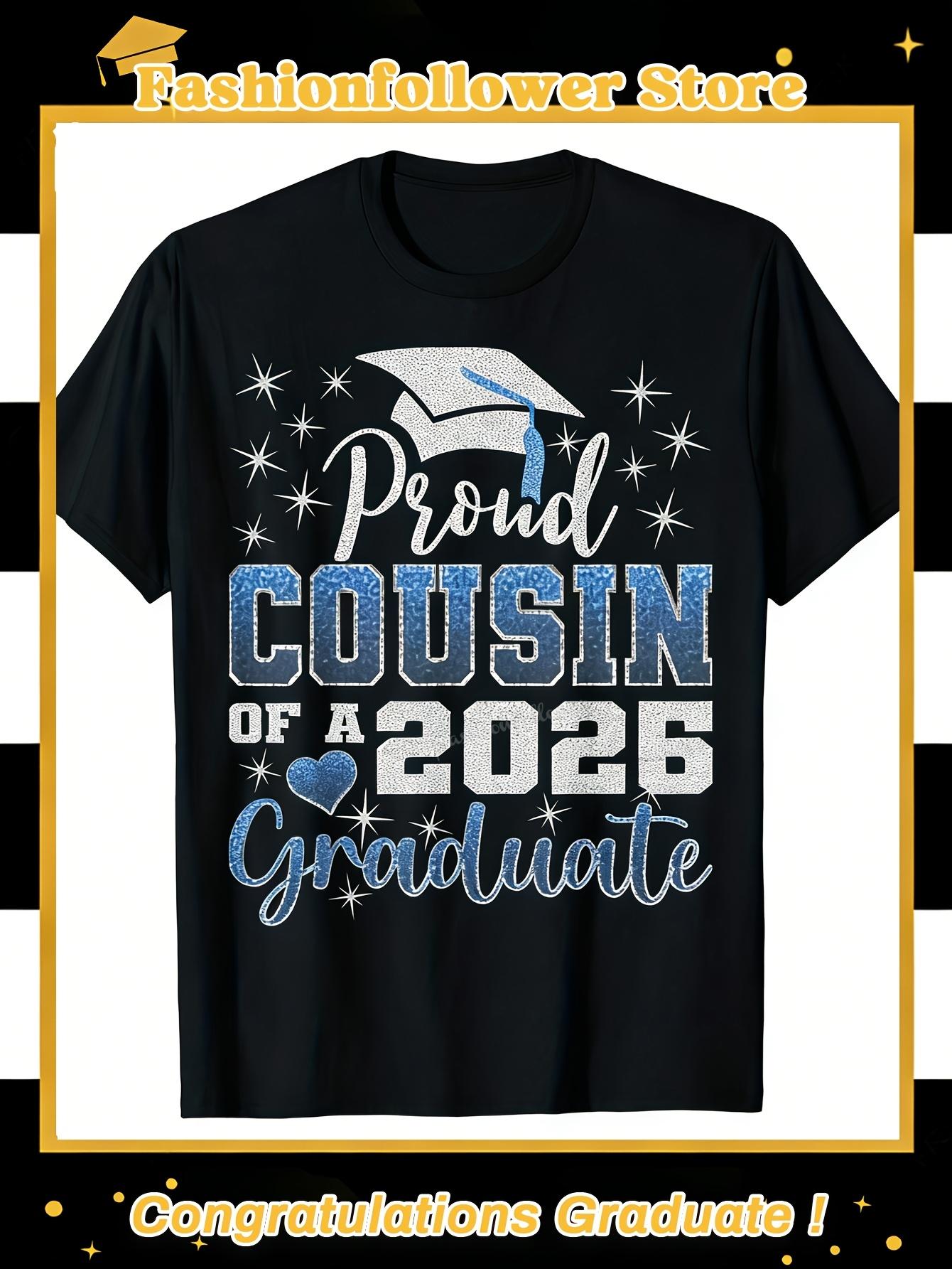 

Super Proud Cousin Of 2026 Graduate Awesome Family College T-Shirt, Trendy Casual Men Women Funny T-shirt, Gift for Men Women Family Friends 5XL різнокольоровий