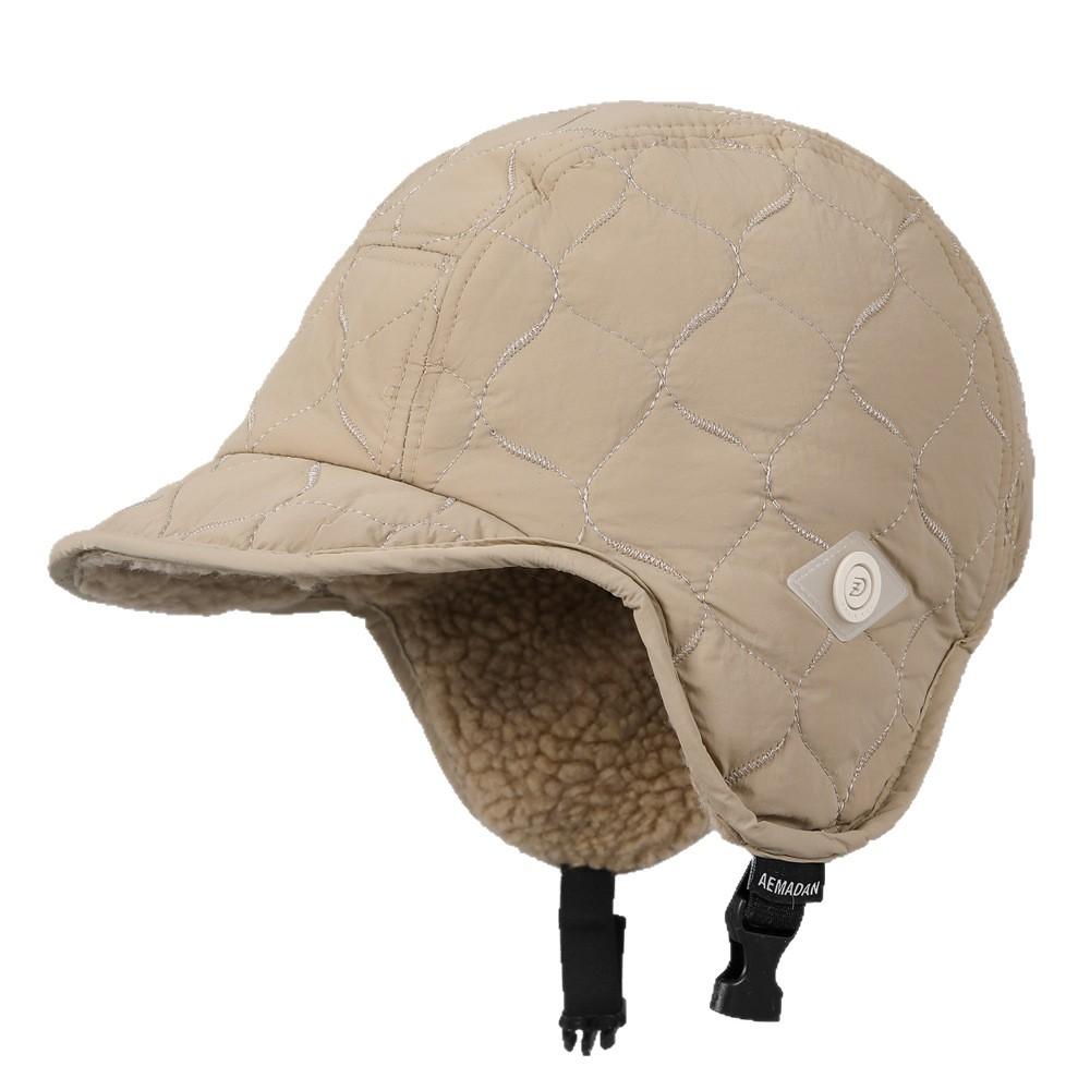 Double-Sided Lamb Plush Lei Feng Hat Women'S Winter Thickened Warm Ear Protection Hat Outdoor Ski Cycling Flight Hat
