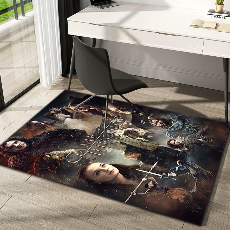 1Pc The Game Of Thrones Printed Rectangle Carpet, Home Door Mat, Outdoor Travel Protection Carpet A7
