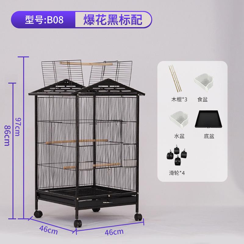 Large Bird Cage for Parrots and Mynahs Spacious Aviary for Finch Budgie Lovebird Professional Breeding Habitat Durable Bird Nest