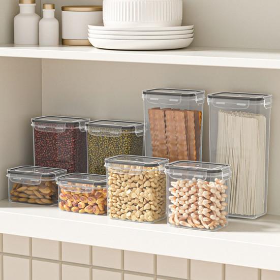 Versiegelte Box mit Schnalle, Kunststoff-Lebensmittelaufbewahrung, 800/1400/2000/2800 ml, gute Abdichtung, staubdicht, verdickter Snack