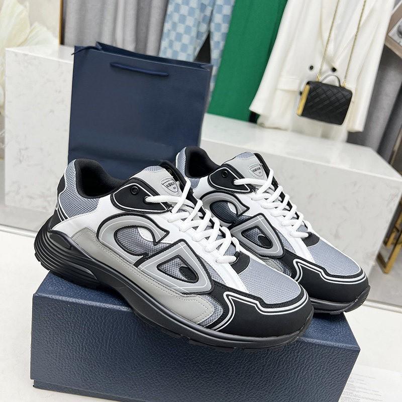 Mens Chunky Sneakers B22 B25 Mesh Breathable Casual Letter Print Dad Shoes Daily Wear