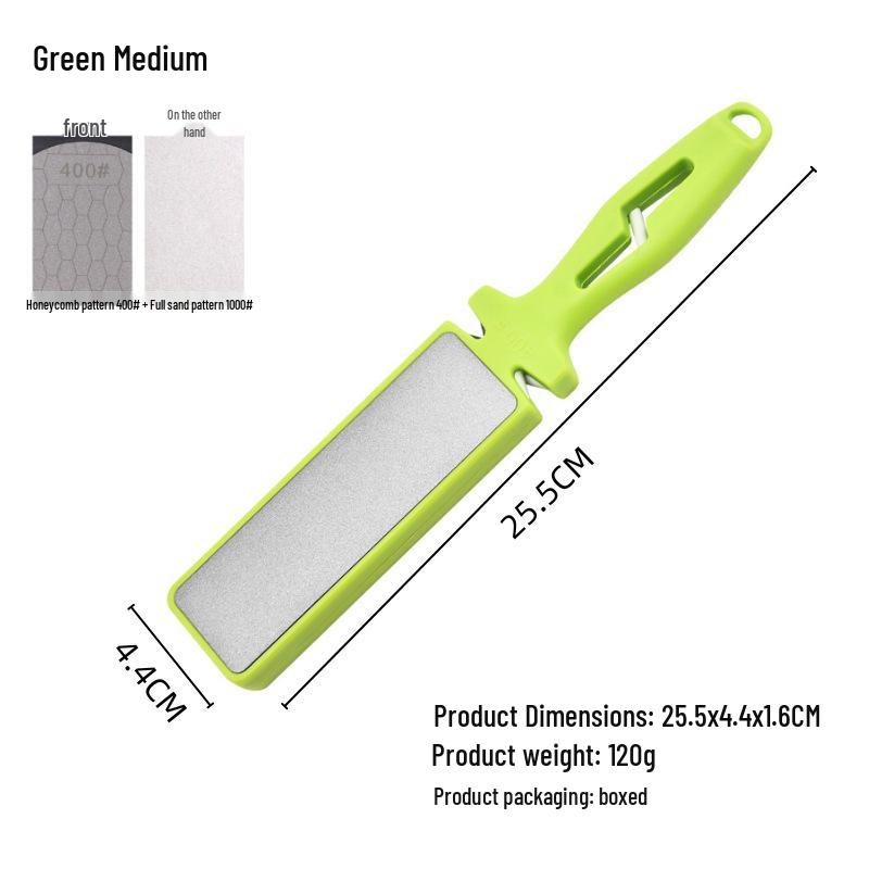 Diamond Sand Double-Sided 400 Grit Kitchen Knife Sharpener Stone