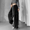 Drawstring Baggy Sweatpant Side Pocket High Waist Loose Wide Leg Jogger Long Pant Women Men Hip Hop Workout Style