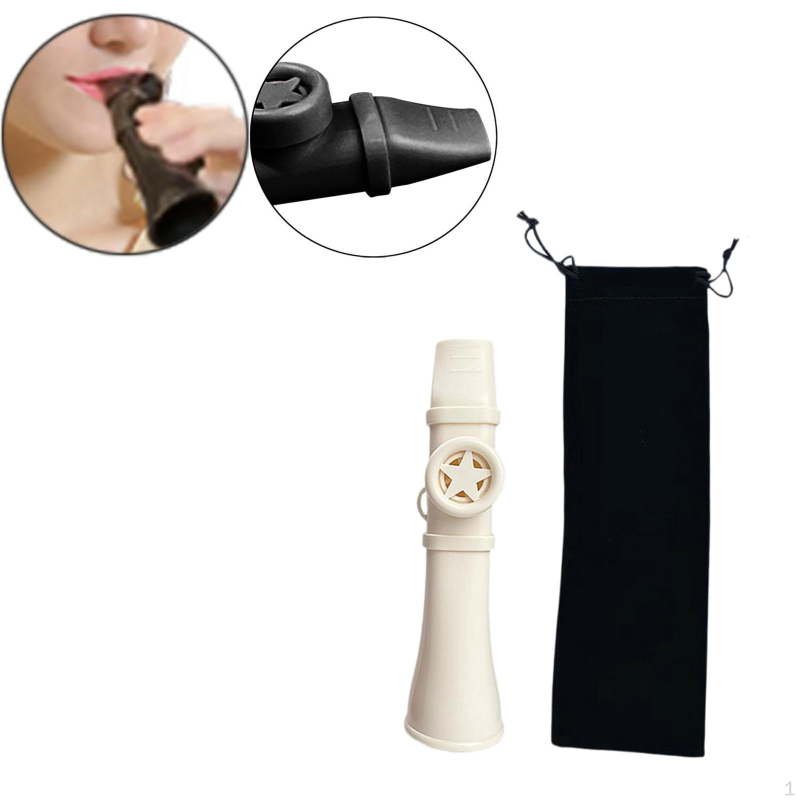 

Kazoo для детей и взрослых с чехлом для хранения, легкий музыкальный инструмент белый