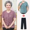Completo Due Pezzi Estivo Donna Madre Camicia Manica Corta Abbigliamento Donna Estate Stile Occidentale