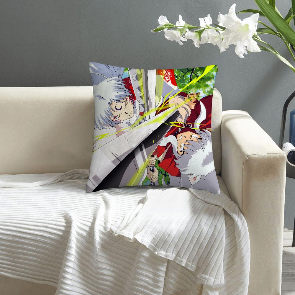 Anime I-InuYashas Pillow Case Sofa Decorative Home Double-sided Print Plush Square Throw Pillow Covers Cushion Decor Cover