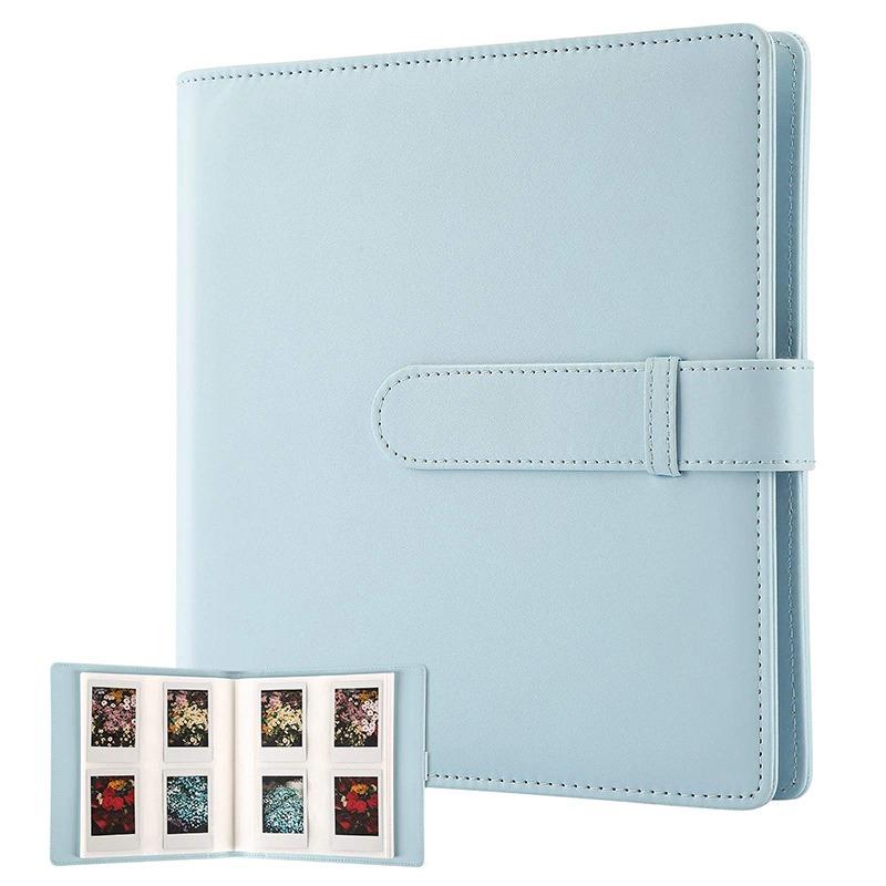 Film Camera 256 Pockets Photo Album Stamp Collection Book Small Album Picture Case 3 Inch Photo Paper PU Leather Storage Cases
