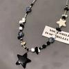 Black Star Beaded Necklace Female Niche Design Sense Sweet Cool Wind Spice Girl Dopamine Accessories Summer Collarbone Chain Female