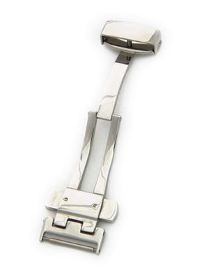 CASSIS Watch Strap D-Buckle PD-BUCKLE Mirror Finish 18mm Silver with Replacement Tool CAPDSSM018