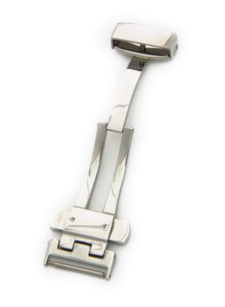 CASSIS Watch Strap D-Buckle PD-BUCKLE Mirror Finish 18mm Silver with Replacement Tool CAPDSSM018