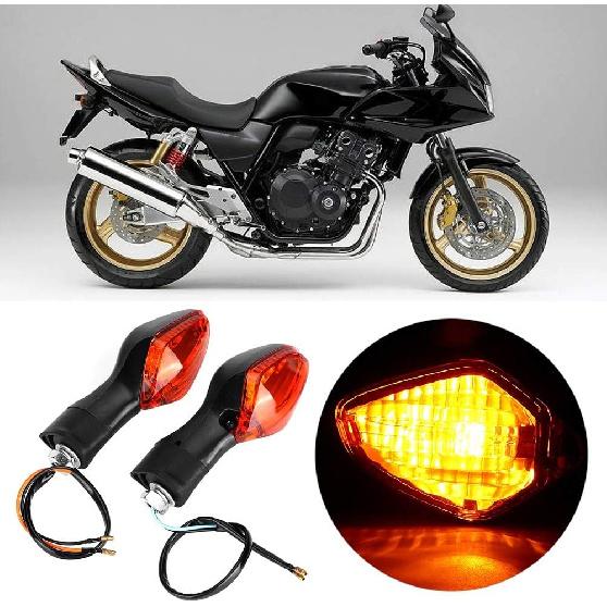 Turn Indicator Lamp, 1 Pair Turn Indicator Lamp Fit for CRF250L Motorcycle Modified Accessories (Black and Yellow)