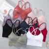 Women Seamless High Elasticity Cross Back Yoga Sports Bra For Fitness Workout