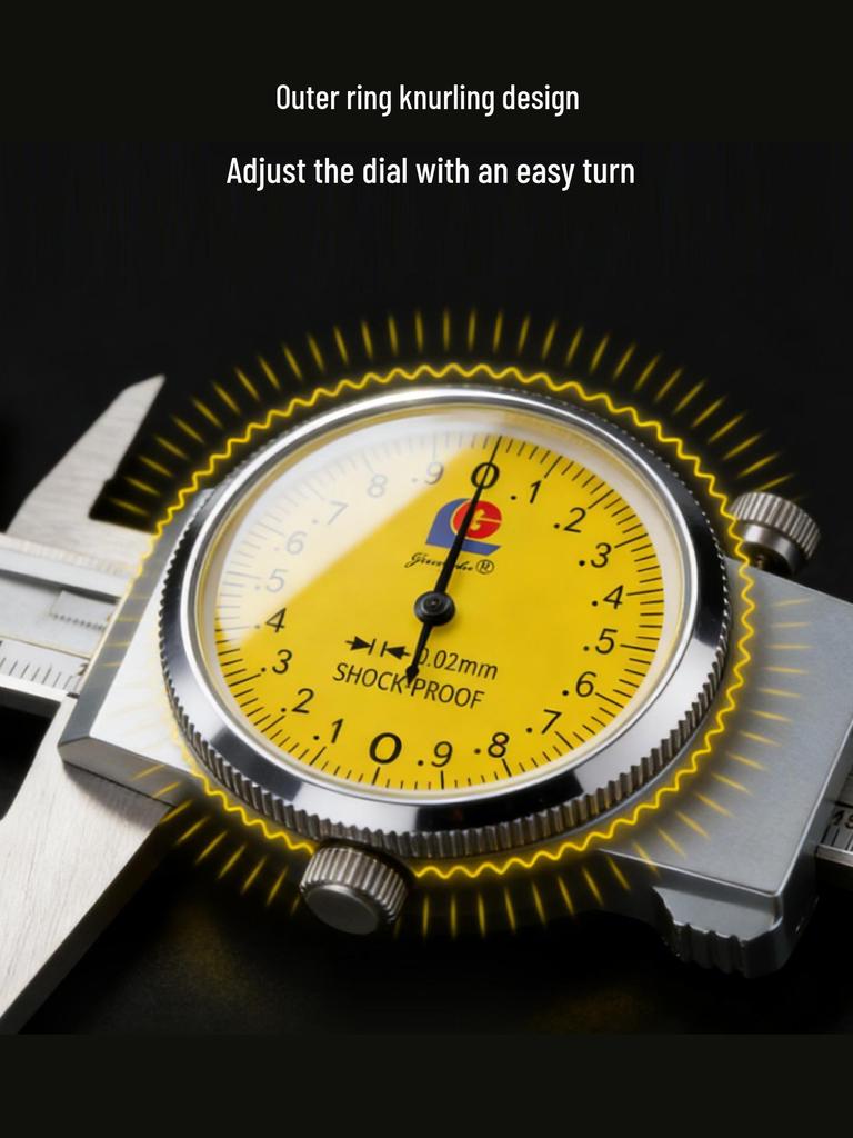 Guanglu High-Precision Stainless Steel Dial Caliper 0-150mm Industrial Grade Accessories