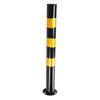 Safety Bollard Post 29.5in Height 3in Diameter Cold Rolled Steel Parking Barrier Pipe Black and Yellow