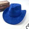 Western Cowboy Hat Women Woolen British Suede Light Board Peach Heart Top Hat Felt Hat