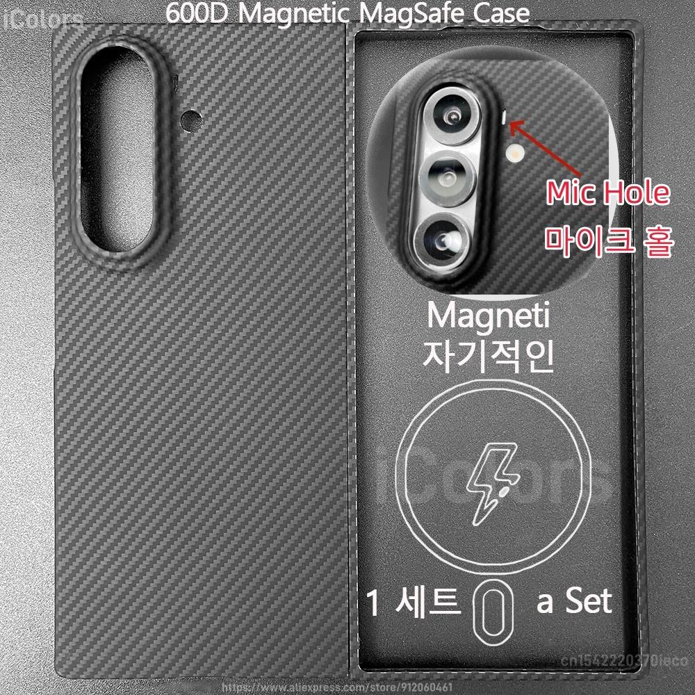Magnetic MagSafe Case  for Samsung Galaxy Z Fold 7 W26 Aramid Carbon Fiber Cover Ultra-Thin Lightweight Armor Protective Cover