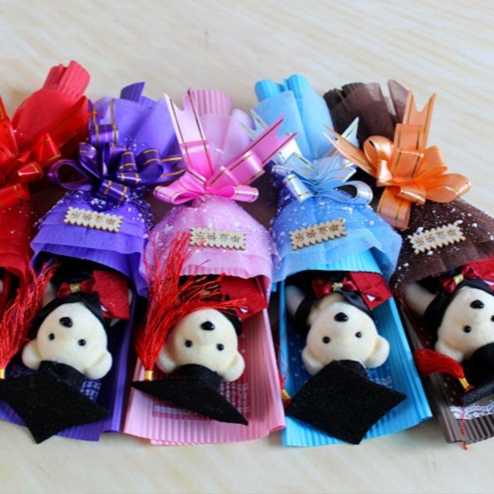 Lovely Bear Graduation Bouquet Cartoon Bouquet Decoration Stunning Graduation Gift  New Year