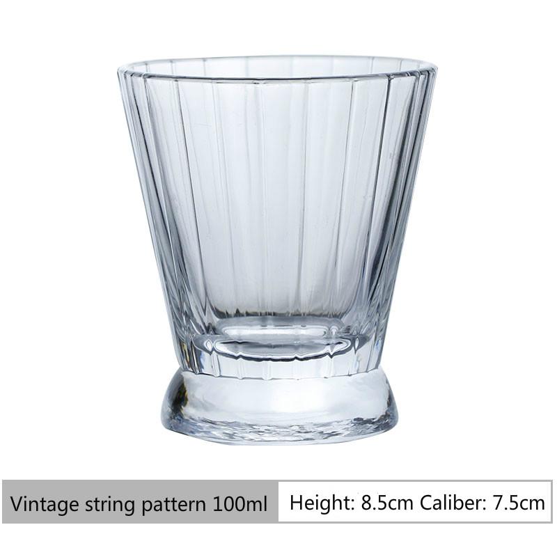

100ml 175ml Vertical Stripes Whiskey Wine Glass High-Grade Red Wine Lead-Free Glass Beverage Vodka Tasting Cup Special Cup 101-200ml