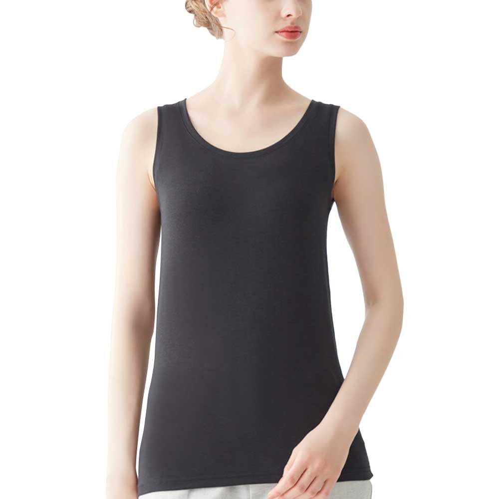 

Gunze Fire Acedron Tank Medium Prevents Sweat from Chilling in Warm Black Top, Thick, Fleece-Lined, Winter, Moisture-Wicking, Heat-Generating, чёрный