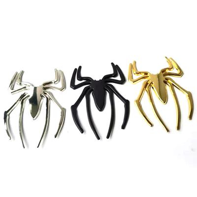 Autoaufkleber, Metall, 3D-Spinne, Auto-Logo, Metallaufkleber, Chrom, Spinnenabzeichen, Emblem