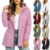 Damen Regenjacke Farbe Leichtgewicht Outdoor Wandern Regenmantel für Freizeit