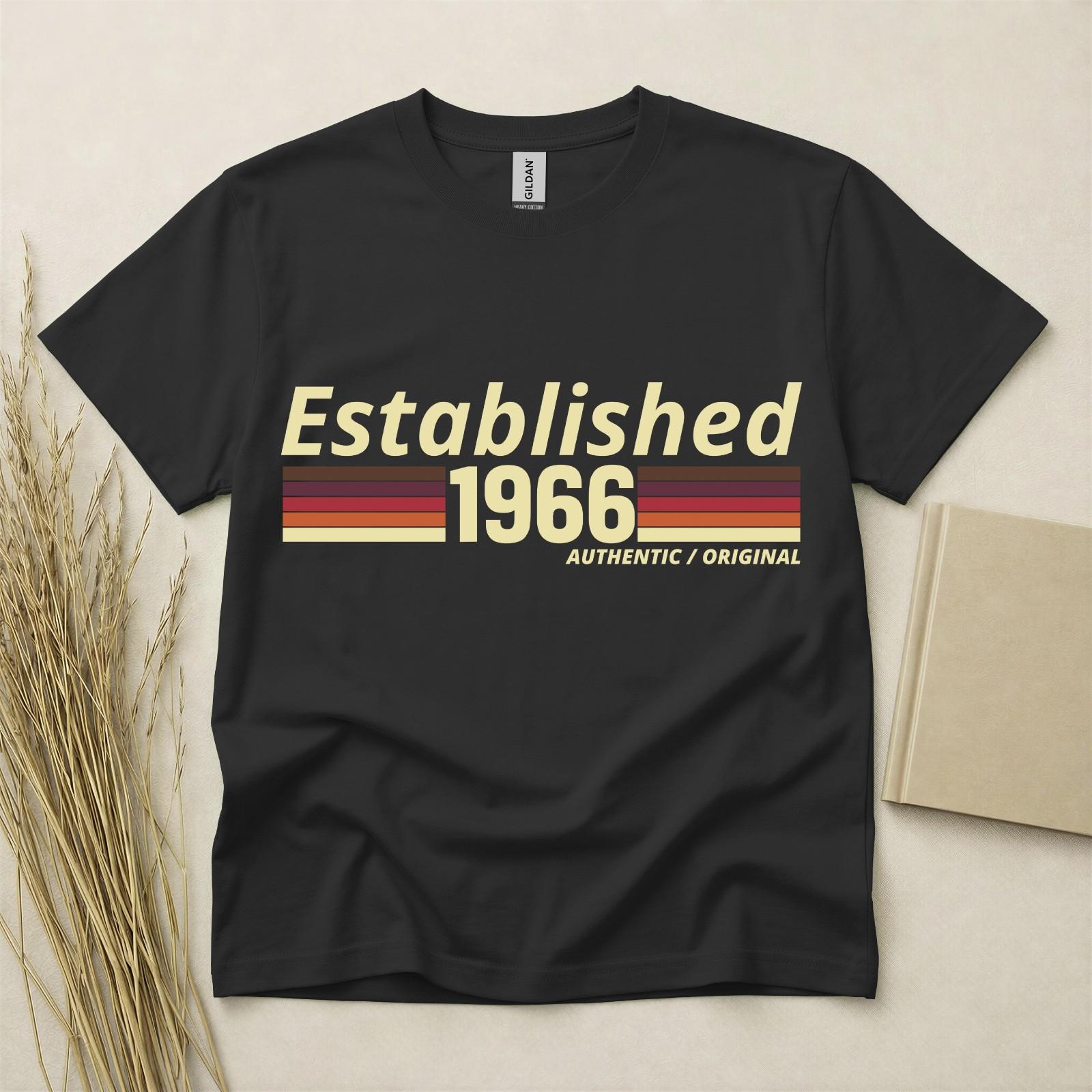 60th Birthday T Shirt Born In 1966 Gift 60 Year Old T-Shirt Retro Established S разноцветный