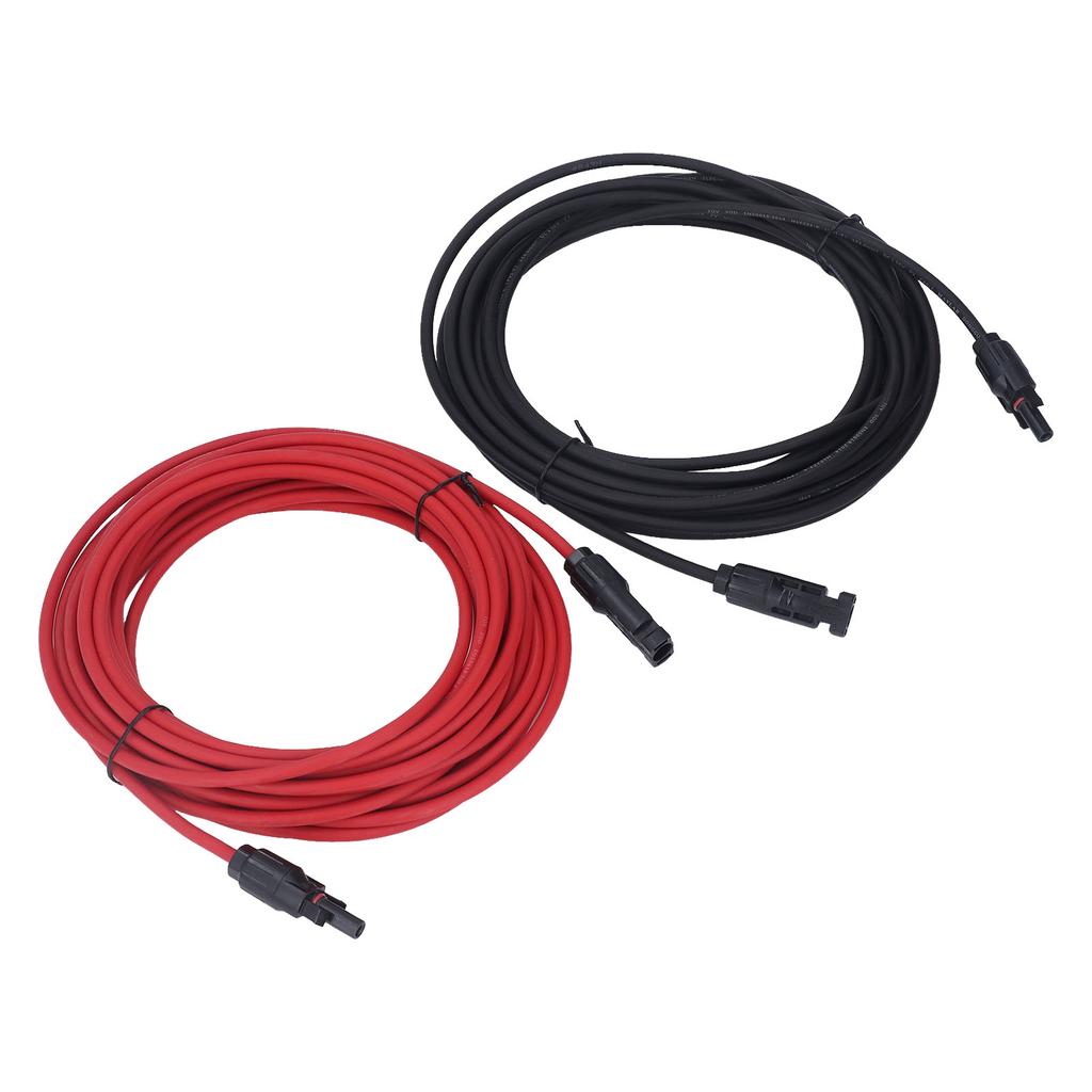 2pcs 12AWG 4mm2 Solar Panel Extension Cable Black Red Solar Adaptor Extension Cable with Female