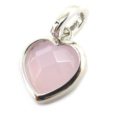[M6197] - Pink 'Love' Silver Pendant