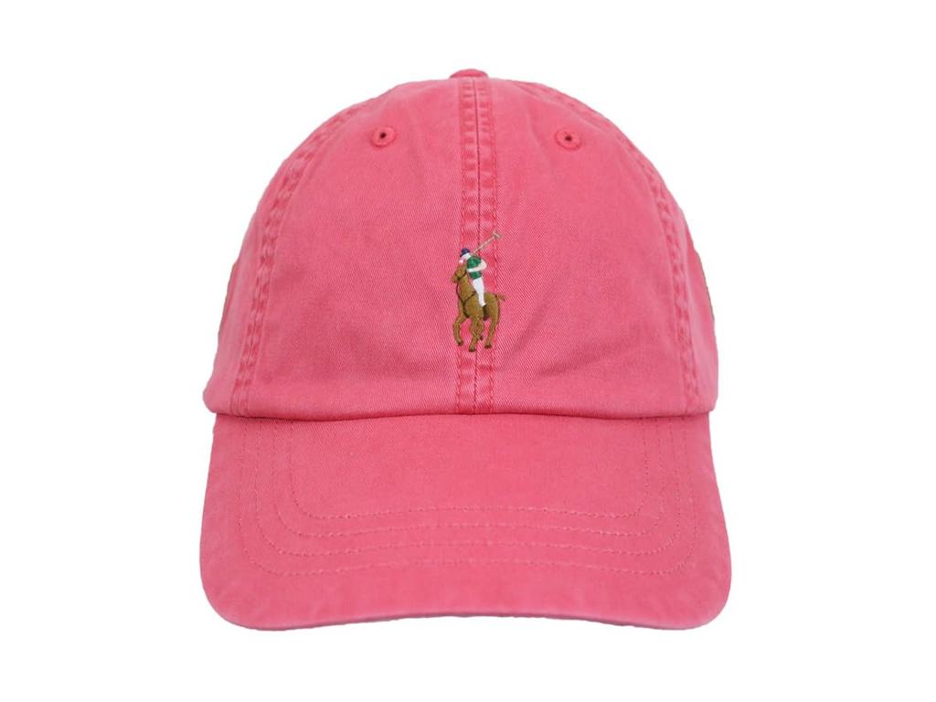 (Polo Ralph Lauren) Men's and Women's One Point Multicolor Pony Embroidered Cap Signature Pony Hat 01080272 NANTKT RED [Used]