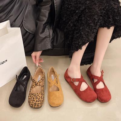 Chaussures Léopard pour Femmes Ballerines Mocassins Marche Décontracté Chaussures de Sport Tendance Femme Robe Rétro Ballet Chaussures Simples Zapatillas De Muje