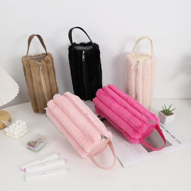 Japanese Plush Pencil Case With Large Capacity For Girls And Students