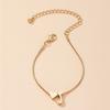 Simple Fashion Love Letter Bracelet Retro Adjustable Alloy Letter Bracelet Women Hand Jewelry Accessory