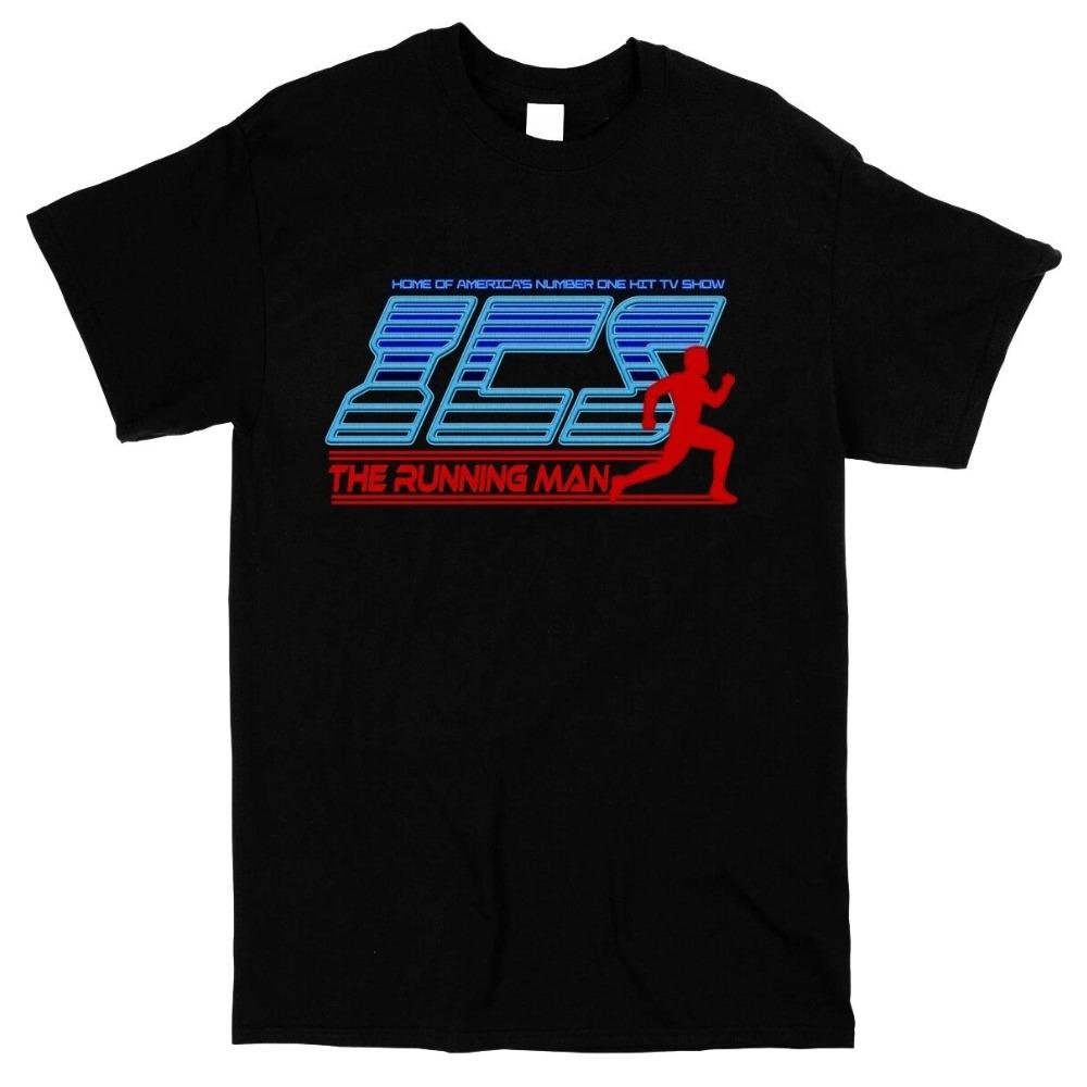 The Running Man Retro 80s Sci-Fi Movie Graphic T-shirt Men's Women's Casual Cotton Short Sleeve