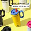 720ml Thermal Water Bottle Leak Proof Drinking Straw Cup Milk Tea Cup Outdoor Insulated Mug  Sports