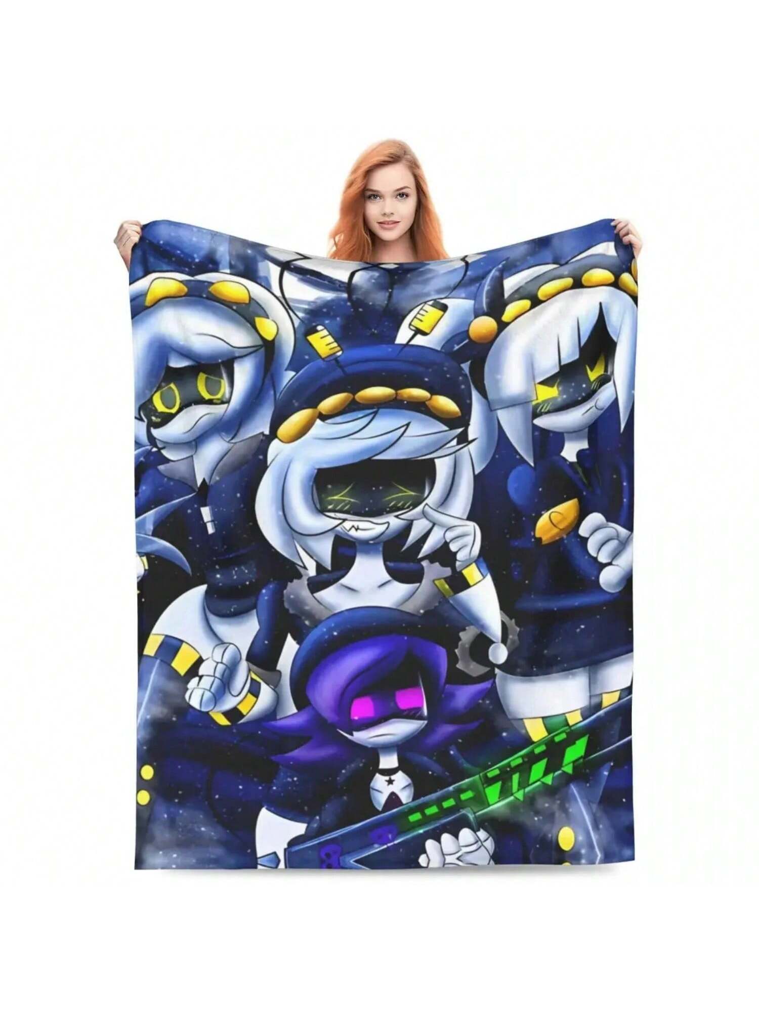 

Anime Drones Blanket Travel Office Flannel Throw Blanket For Home Decor Warm Soft Quality Bedspread Birthday Present 75X95CM серый