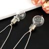 Doe-het-zelf Ketting Transparant Openbaar Navulbaar Lekdicht Glad Decoratief Cadeau Mannen Vrouwen Glazen Fles Hanger Ketting Sieraden Mode Accessoire