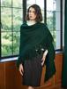 BEAUTELICATE Large Thick Triangle Solid Perfect for or as a Gift for Fall and Emerald Green Women's Scarf, Color, Indoors, Office, Winter,