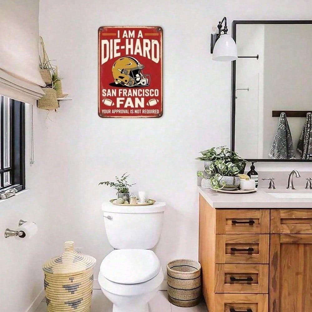 Vintage Metal Sign San Francisco 49ers Helmet Logo for Garage Wall Decor