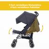 Cochecito Jovikids, Cochecito Plegable Pequeño con Función Reclinable, Cochecito de Viaje Plegable hasta 22 kg Incl. Toldo solar, funda para la lluvia y portavasos (Negro)