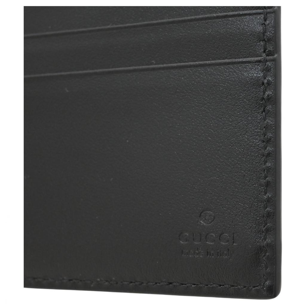Auth GUCCI GG Embossed Bifold Wallet Leather Black 625559 gu9923ss